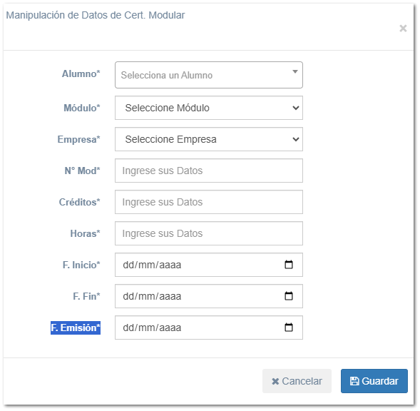 5.6.4. Certificados Modulares