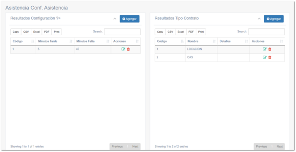 5.9.1. Configuración de Asistencia
