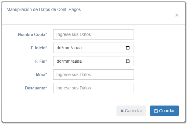 4.2.1. Configuración de Pagos