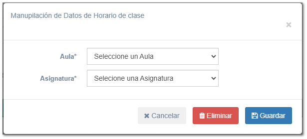 5.7.4. Horario de Clases