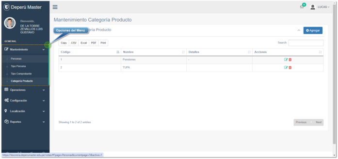 4. Modulo de Tesorería