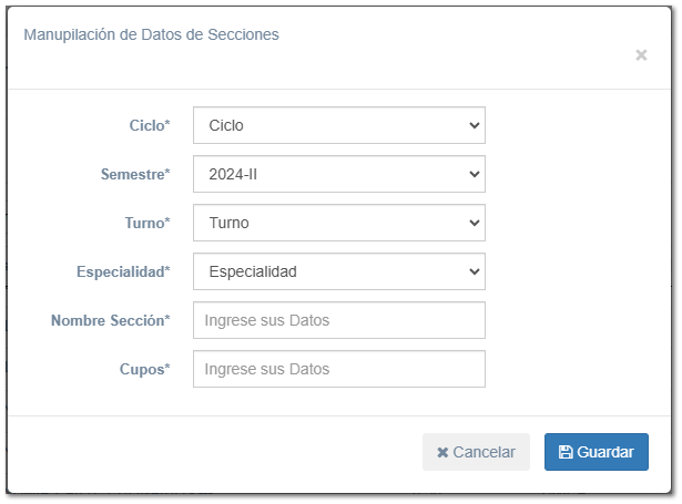 5.3.4. Secciones y Carga