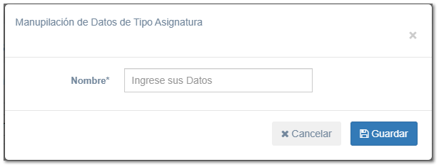 5.2.3. Tipo de Asignatura